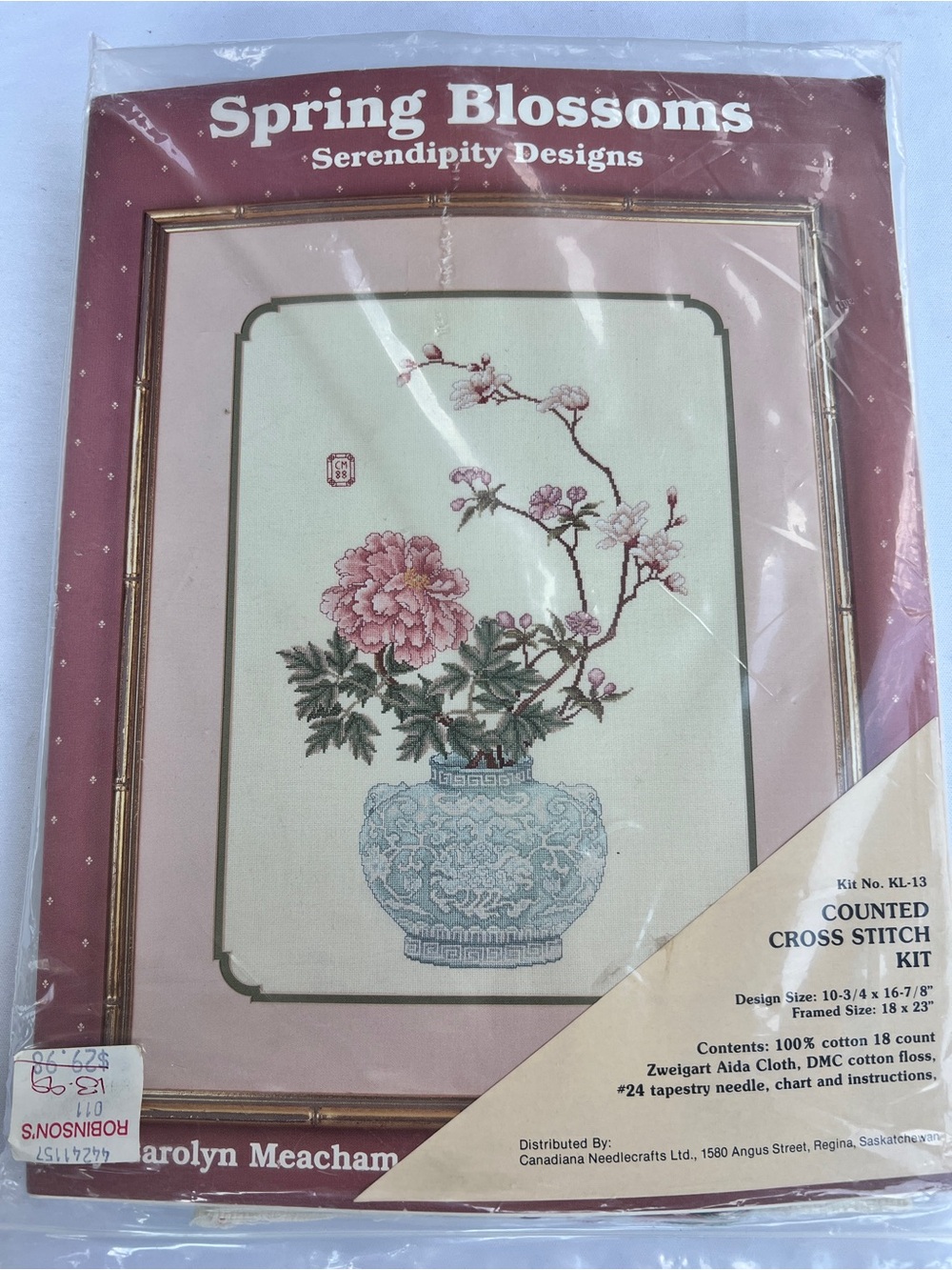 Vintage Serendipity Designs Spring Blossoms Cross Stitch Kit NOS